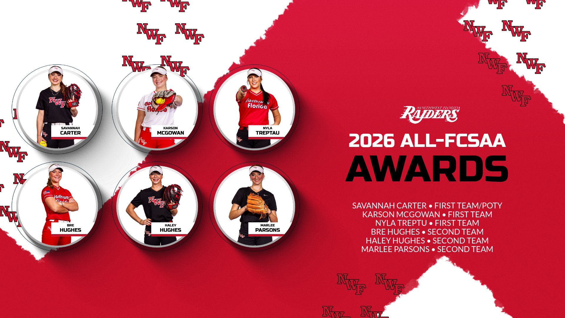 Six Raiders Earn All-FCSAA Honors, Carter Named Co-FCSAA Player of the Year
